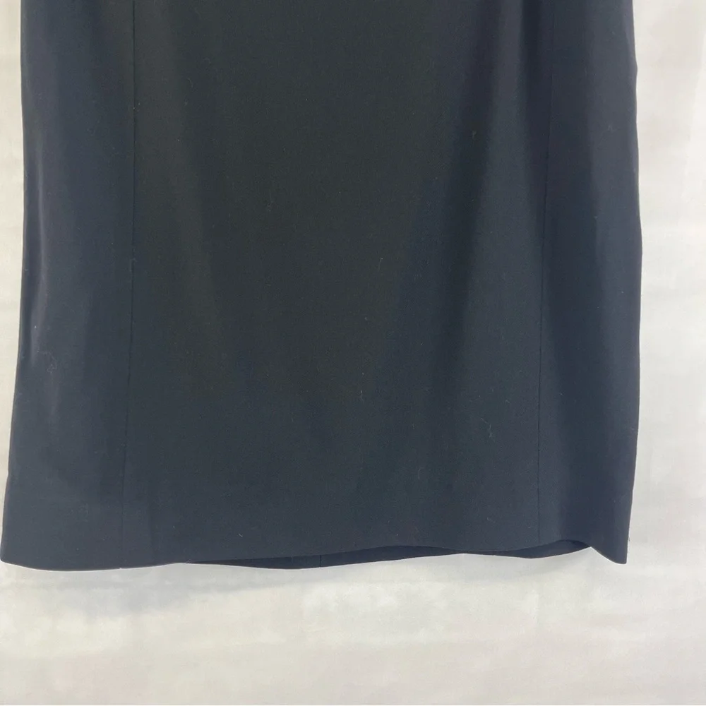 Chanel Boutique Black Wool Pencil Skirt‎ 98A P11485V02954 Size 46 Made in France